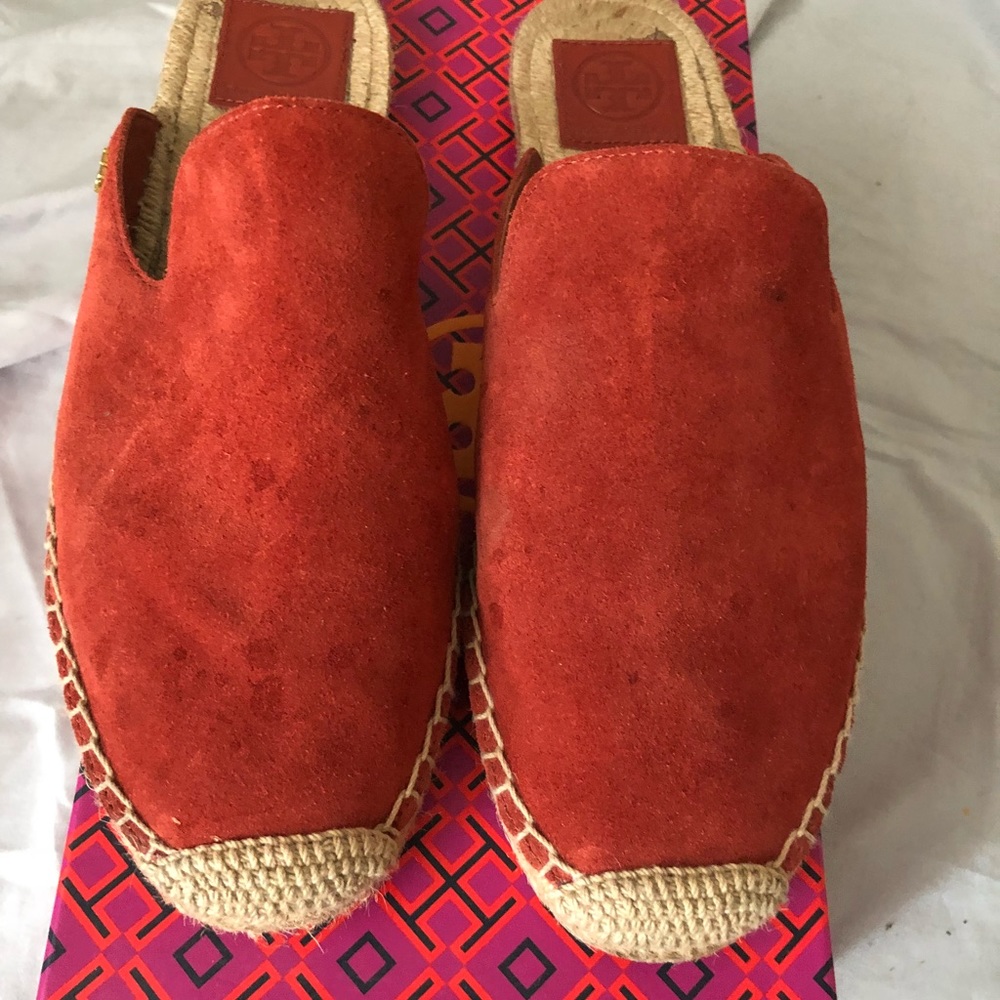 Authentic red orche Tory Burch espadrilles